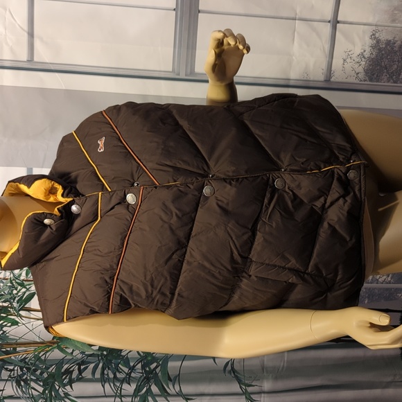 Le Tigre 80s Vintage Style Reversible Down/Feather filled Puffer Vest - Picture 3 of 12